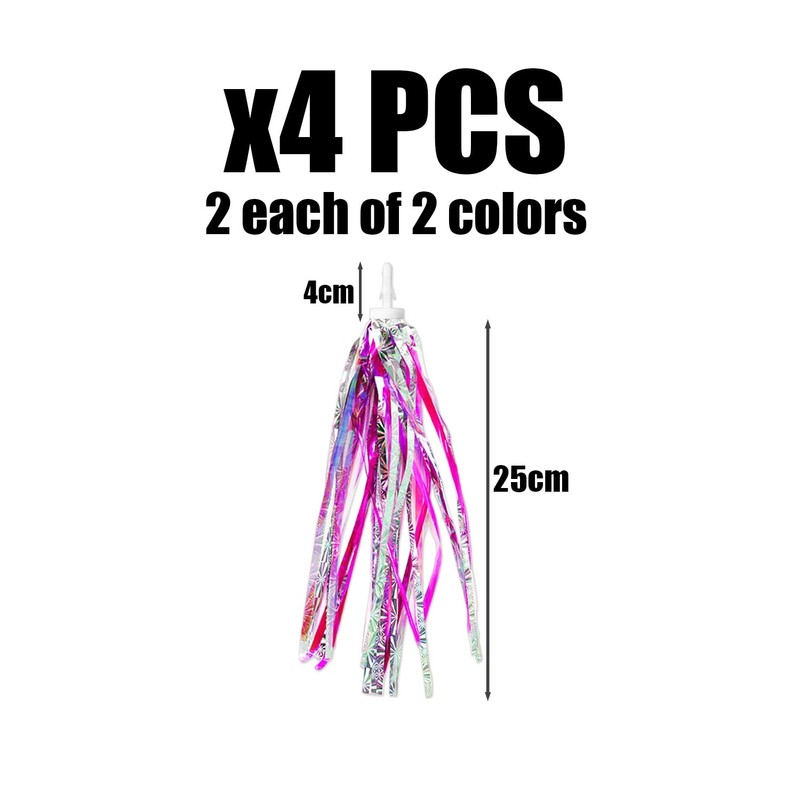 WUFGWBD 2 Pairs Of Bicycle Handlebar Streamers, Children'S Bicycle Decorations,