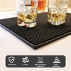 WISHMART Black Bar Mats Set of 2 (18x12 Inches) |