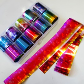 LoveOurHome 30 Sheet Holographic Nail Transfer Foils Marble Starry Sky Gold Silver Nails Art Foil Stickers Decals Manicure Fingernail Tattoo Decorations Accessories for Acrylic Tips Crafts