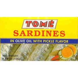 4 Packs Tome Sardines (In Olive Oil w/ Pickle Flavor) 125g Ea