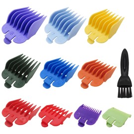 lingsee 10Pcs Professional Hair Clipper Guards Cutting Guides for Icon/Lithium lon 79608/79600-2101 only, Color Coded Clipper attachment Replacement - Length: 1/16" to 1"