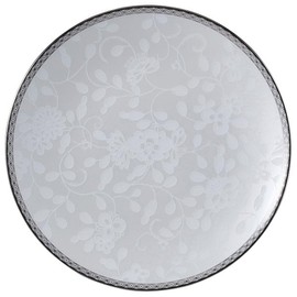 NARUMI Plate, Milano Bianca, 6.3" (16 cm) White, Flower Pattern, Plum Blossom, Cute, Stylish, Flat Plate, Dinner Plate, 51461-5667P