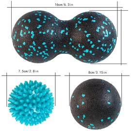 Kouclaa Massage Balls Set-Spiky ball-Peanut Massage Ball-Lacrosse Ball.Ideal for Self Myofascial Trigger Point Release, Deep Tissue Massage, Yoga - Designed to Relieve Stress and Relax Tight Muscles