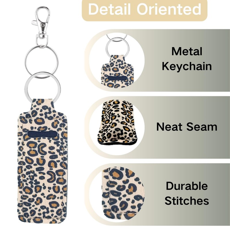 KUKEANVO Lipstick Holder | Lip Balm Holder Keychain with Carabiner