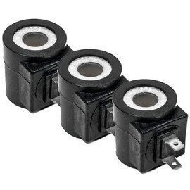 3PK Snow Plow Valve Coil with 2 Spade Terminals Replacement for Fisher 7639 & Western 49230