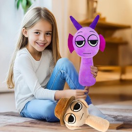 Dlishka Sprunki Plushies Merch, sprunki Toys Plush, Realistic Cute Soft Stuffed Animal Doll Pillows Game Fans Boy Girl Kids (Yellow)