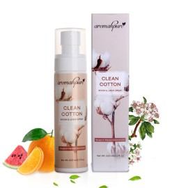 Aromahpure Cotton Bergamot, Mandarin, Watermelon Room & Linen Spray | 100 ml | 800+ Room Sprays | Essential Oil Odour Neutralizer