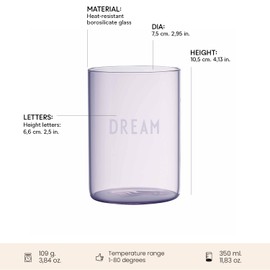 Design Letters Favourite Drinking Glass Parent (Purple)