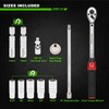 TecoTek 11Pcs 3/8" Drive Spark Plug Socket Set with Click