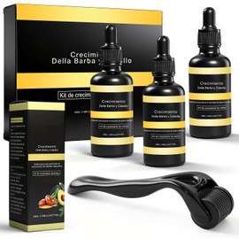 Aceite para barba de hombre,Aceite para Crecimiento de Vello Facial - Potenciador Rápido de Barba Fuerte y Dens,Con Rodillo para Crecimiento de Barba,Regalo para el Dia del Padre, Día de San Valentín