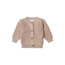 Noppies Blaine Baby Boys Cardigan Long Sleeve Cardigan, Warm Taupe - N179