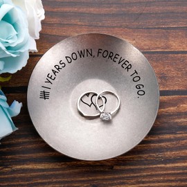 Anniversary for Him Her Couple Gifts for Boyfriend Girlfriend Iron 6th Anniversary for Him Her Retro Style 4" Ring Holder 6 Years Wedding Aniversario Iron Gifts for Wife Husband Women Men Birthday