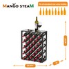 Mango Steam 32 Bottle Gray Wine Rack with Glass Top