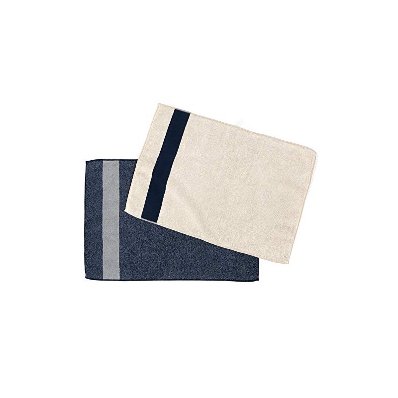Imabari Towel Certified Absorbent Quick-Drying Bath Mat "line" 100% Cotton,