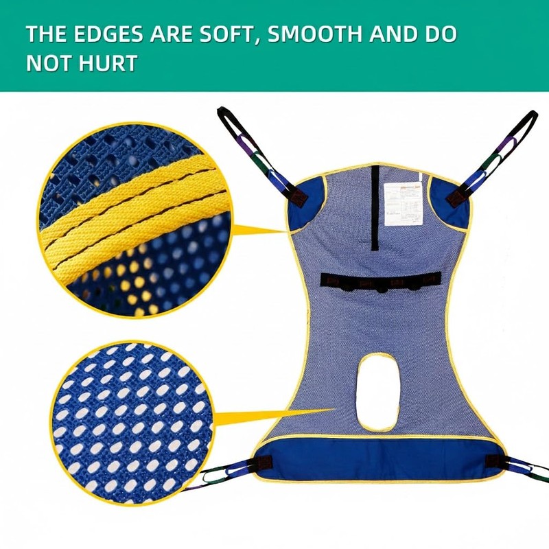 Full Body Mesh Lift Sling with Commode Opening, Patient Lift
