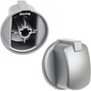 SPARES2GO Control Knob Switch Button for Indesit Cooker Oven (Silver/INOX)