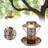 Solar Bird Feeder Solar Powered Garden Light Portable Hanging Hollow