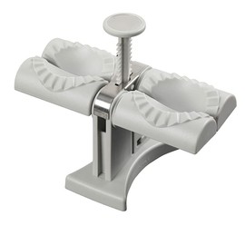 Stainless Steel Double Head Automatic Dumpling Maker Machine - Versatile and Efficient Dumpling Press for Home Kitchen, Creates Wontons, Ravioli and Pies - Food-Grade 304 Material - Easy to Clean