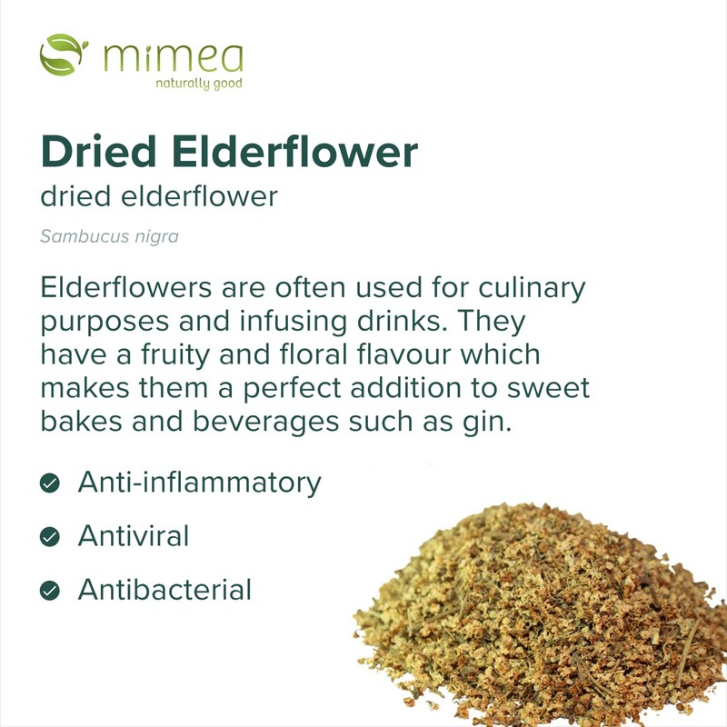 Mimea Elderflowers Dried | 1kg | Quality Ingredients | Great