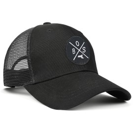 BOS Boston Trucker Hat for Men & Women & Unisex Mesh Unite State City Adjustable Baseball Cap