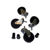 John Dow Industries 17PLP-WH-A Replacement Caster and Nut Set (for