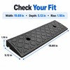 Plastic Threshold Ramp – 1.18-Inch Rise, 19.69-Inch Width, Textured Surface,