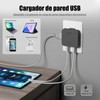 BCVVCCB 2 Pcs Regleta multicontacto Pared USB, Conector Multiple con