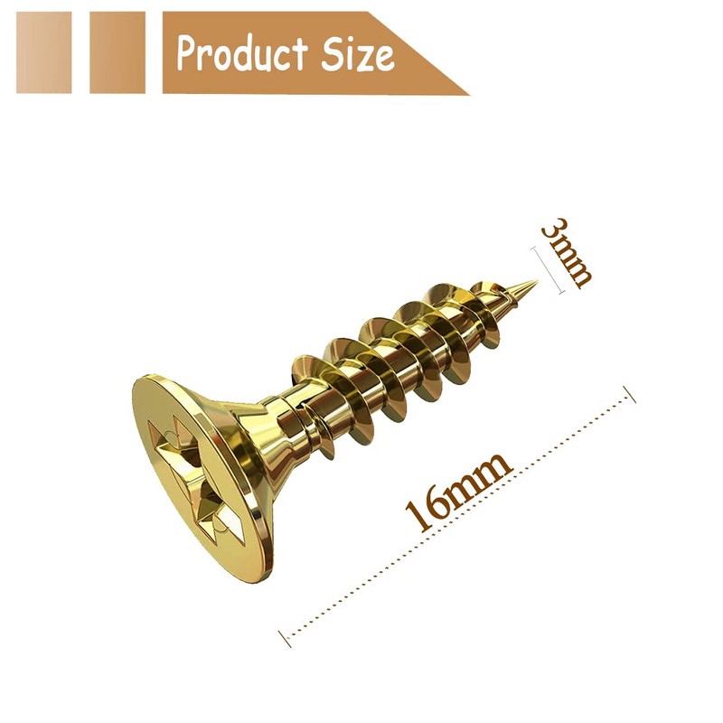 100pcs Wood Screws,Flat Head Screws for Wood, Zinc Galvanized Small