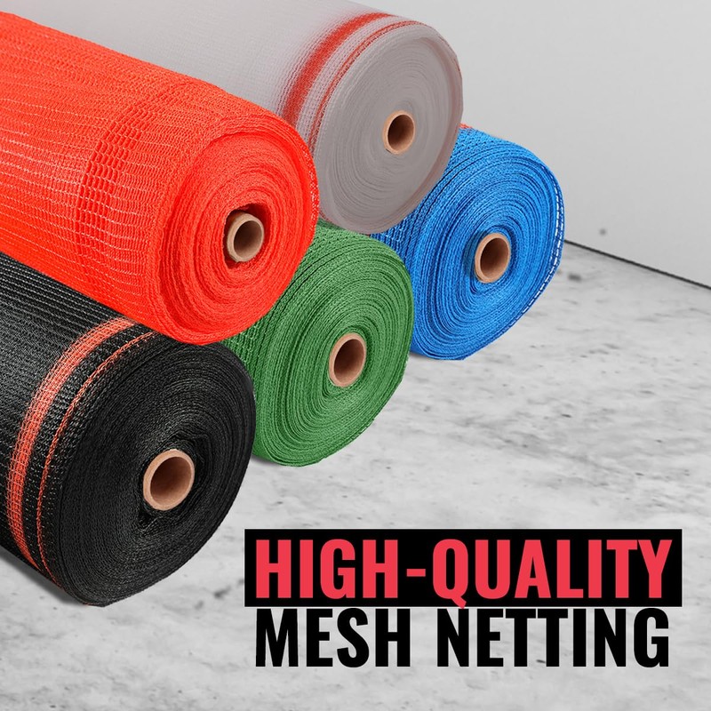 SEALTECH Heavy Duty Safety Debris Netting Rolls - Fire Retardant,1/16"