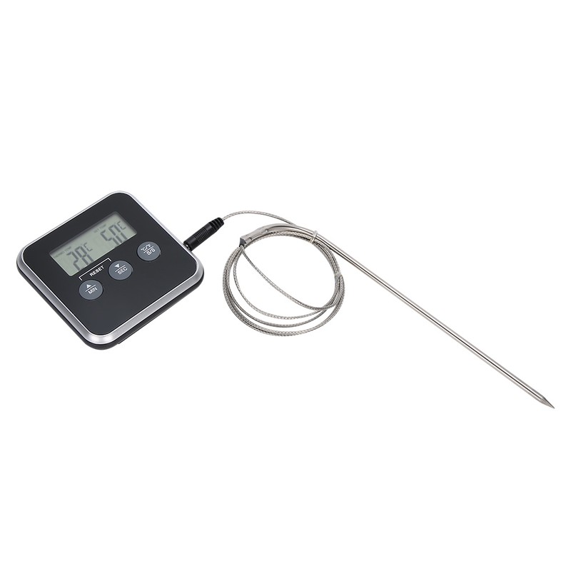 Digital Meat Thermometer Food Thermometer with Timer for Oven BBQ