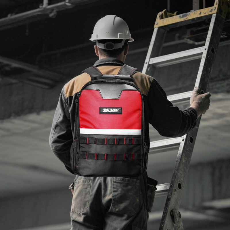HAUTMEC Pro Tool Backpack Heavy Duty 1680D Water-Resistant Tool Bag