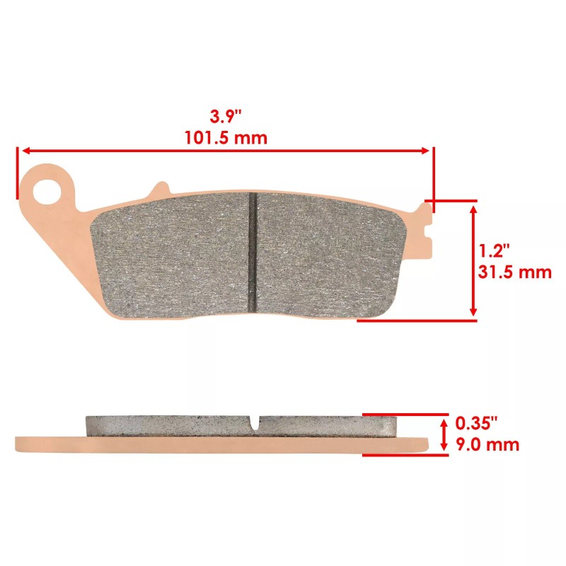 Caltric Front And Rear Brake Pads for Honda VT1100C2 Shadow