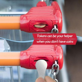 Zhenghebuy Trolley Tokens,8 Pcs Trolley Release Key,Shopping Trolley Removable Chip Keychain,Trolley Coin Keyring for Releasing Supermarket Carts