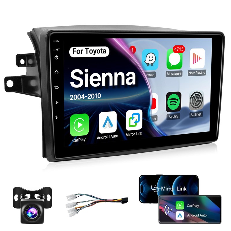 Leadfan Android Radio Stereo for Toyota Sienna 2004-2010 Wireless Carplay