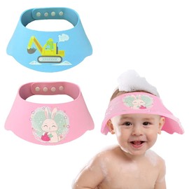 Baby Shampoo Shower Cap - Protects Eyes, Ears and Face from Shampoo and Water - Soft EVA with Adjustable Closure for Babies and Toddlers