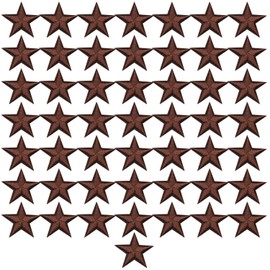 AKZYTUE - 50 parches pequeños de 5 estrellas, parches bordados para coser parches para planchar en el corazón para ropa, chaquetas, mochilas, zapatos, decoraciones de reparación