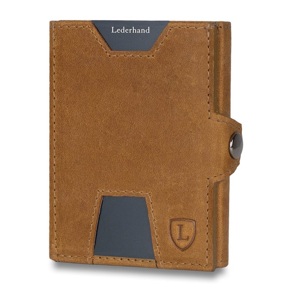 Lederhand Neo Wallet, Vintage Brown, Mini coin compartment