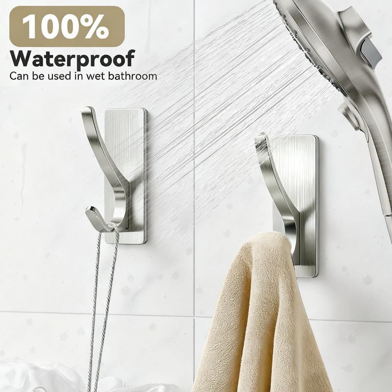 pickpiff Self Adhesive Coat Hooks for Hanging: Heavy Duty Stainless