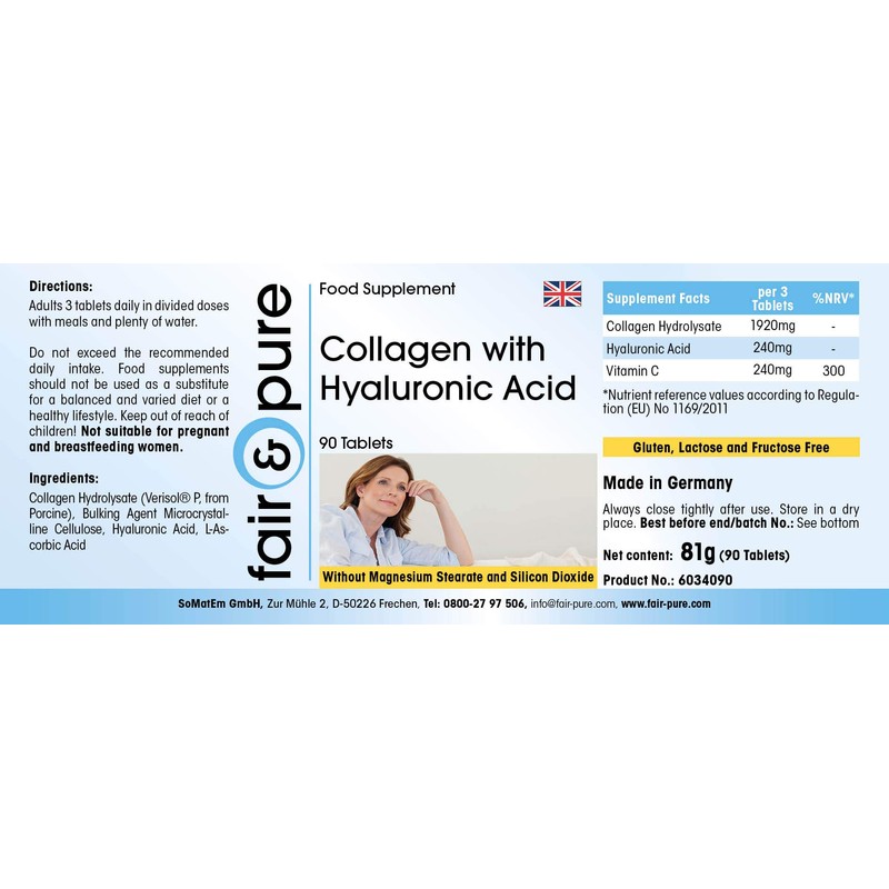 Fair & Pure® - Collagen Tabletten 640mg mit Hyaluronsäure 80mg