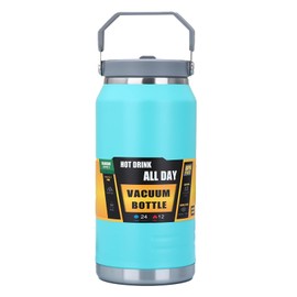 Stainless Steel Water Bottle With Straw, 40 Oz Double Wall Vacuum Insulated, For Sports Travel Cycling