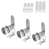 BOZXYE 3 Pcs Cabinet Locks with Keys, 1-1/2" Cam Locks