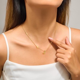 LILIE&WHITE Gold Initial Necklaces for Women Gold Heart Necklace Cute Pendant Necklace Heart Initial J Necklace Dainty Women Jewelry Mother’s Day Gift Gold Necklaces Letter Name Choker Necklaces