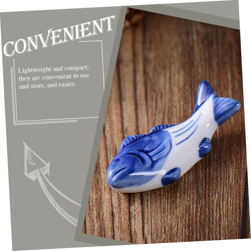Cabilock Unique Fish Ceramic Chopstick Rests Holders Sturdy and Stylish