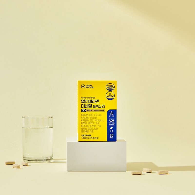 Carelance 케어란스 멀티비타민 미네랄 플렉스23 종합비타민 1,200mg 30정, 6개 /