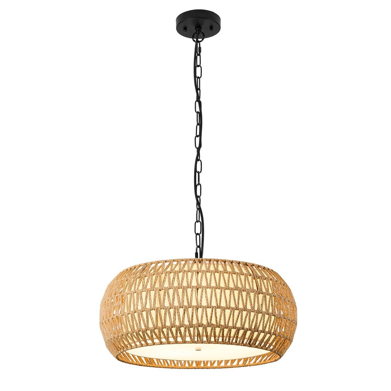 ALAISLYC 19 Inch Boho Chandeliers for Dining Room 5-Lights Farmhouse