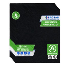 Bagean Activated Carbon Pre Filter A Replacement - Compatible with Honeywell HPA300 Air Purifier Series - Fits Honeywell HPA300 Prefilter A - Air Filters Absorb Odors and Freshen Your Home (6-Pack)
