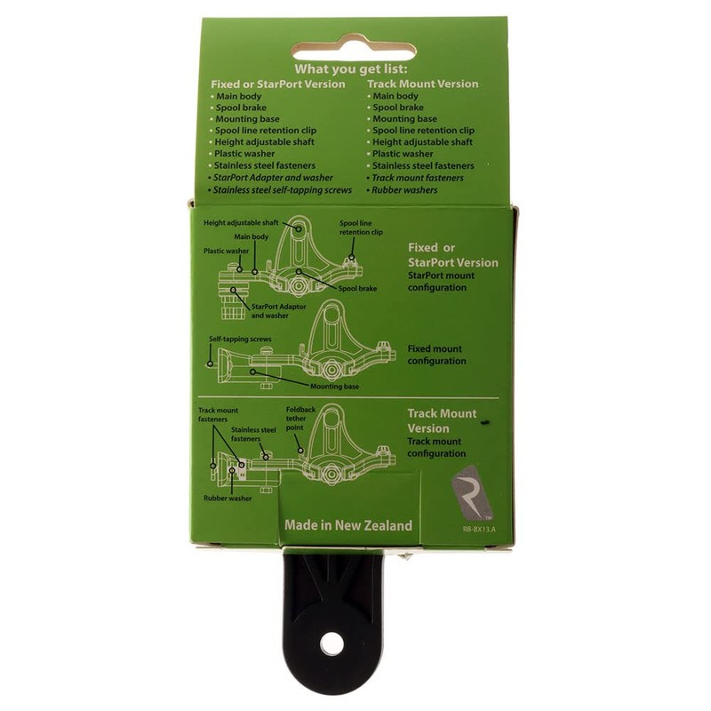 Railblaza Unisex Adult ND-258 SPOOLING Station Track Mount, Black, Standard