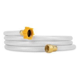 Camco TastePURE 10-Ft Water Hose - RV Drinking Water Hose Contains No Lead, No BPA & No Phthalate - Features Diamond-Hatch Reinforced PVC Design - 1/2” Inside Diameter, Made in the USA (22743)