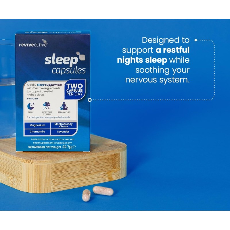 Revive Active Sleep Capsules - Magnesium, Montmorency Cherry, Chamomile &