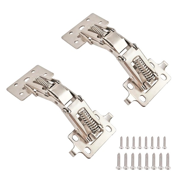 Qrity 2 PCS Cabinet Hinges, Cabinet Flap Hinges, 152°Concealed Cabinet